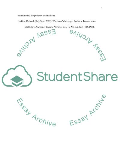 Pediatric Trauma in the Spotlight