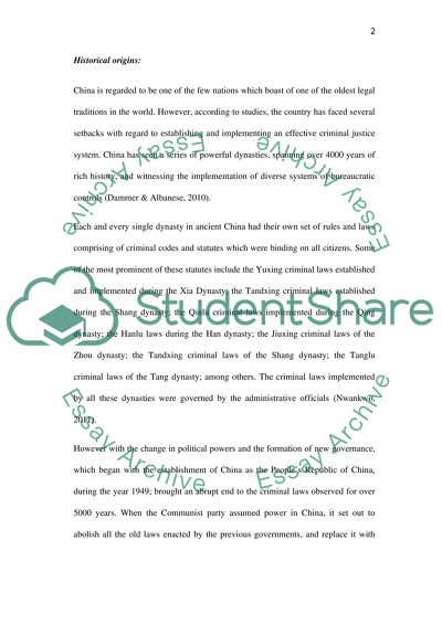 Justice System in China