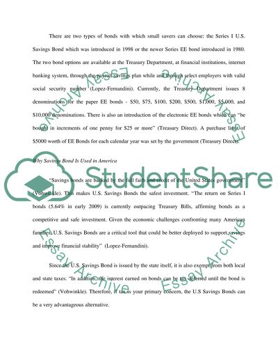 Savings Bond in America