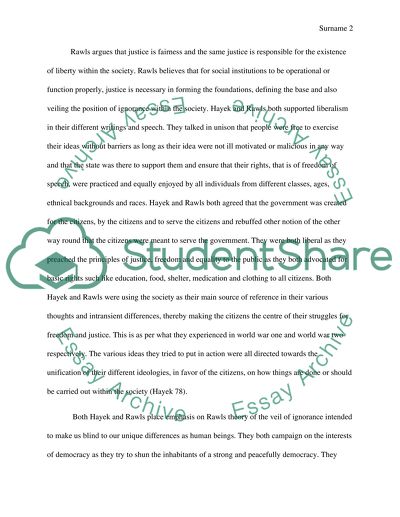 Comparing Rawls and Hayek