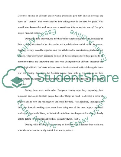 Poverty and Welfare in Scotland