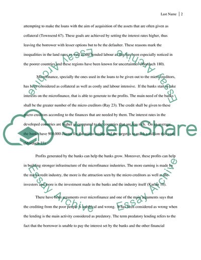 How Well Do Credit Markets Function in Developing Countries