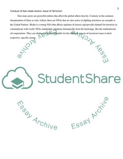 Attributability of the Conduct of Non-State Actors