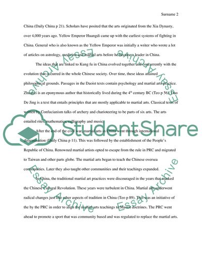 Martial Arts in China