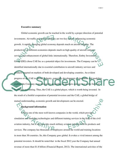 The Embry Investment Group: Recommendations to Acquire