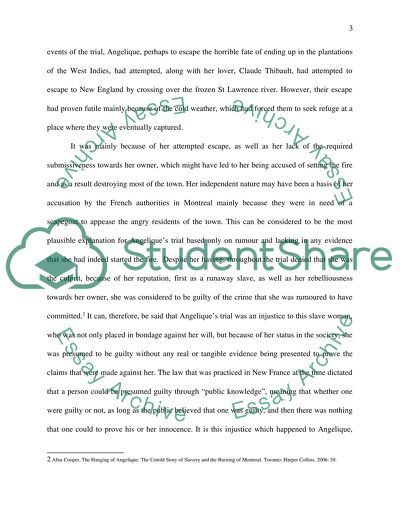 The trial of Angelique