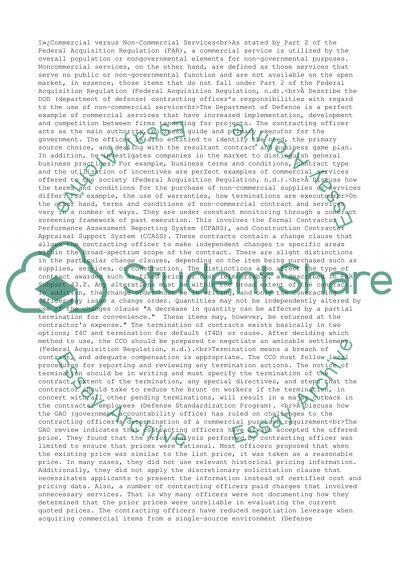 Commercial versus Non-Commercial Services