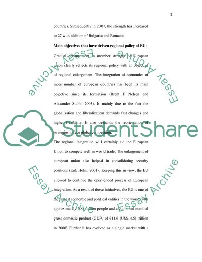 What Objectives Have Driven the Development of the EUs Regional Policy until Today