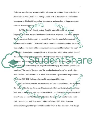John Clare The Flitting Poem commentary and analysis