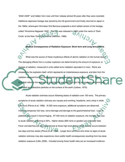 Lessons to Be Learned From Hiroshima and Nagasaki 1945