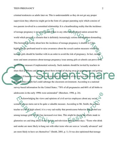 Teen Pregnancy A Social Problem