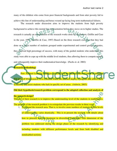 Enhancing Kindergartners Mathematical Development: Effects of Peer-Assisted Learning Strategies