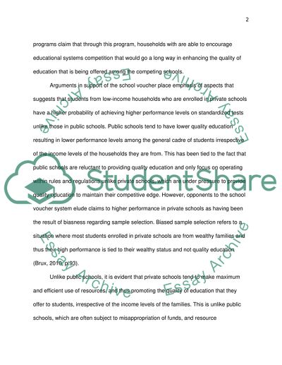 Do school vouchers improve the quality of education