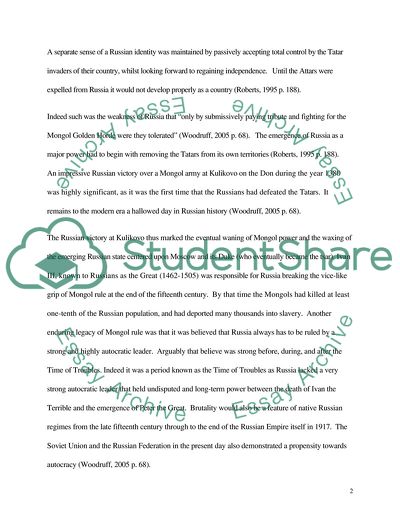 An Evaluation of the Time of Troubles in Russia