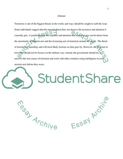 Military Response to Terrorism