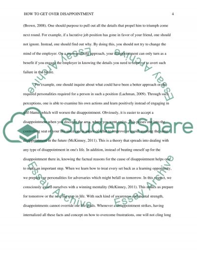 Disappointment in life essay