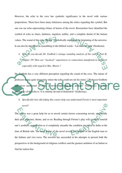 Character Analysis in A Passage to India