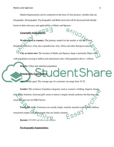 Optimal Marketing Strategies of Marks and Spencer