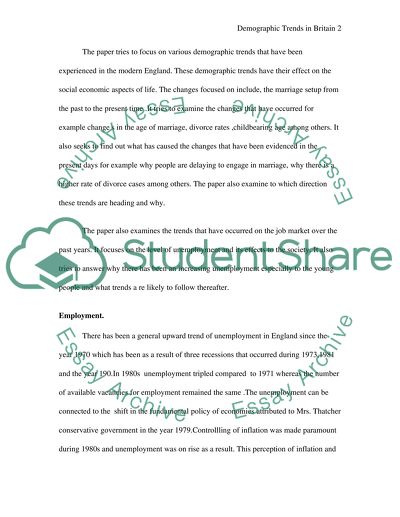 Demographic Trends in Mordern Britain