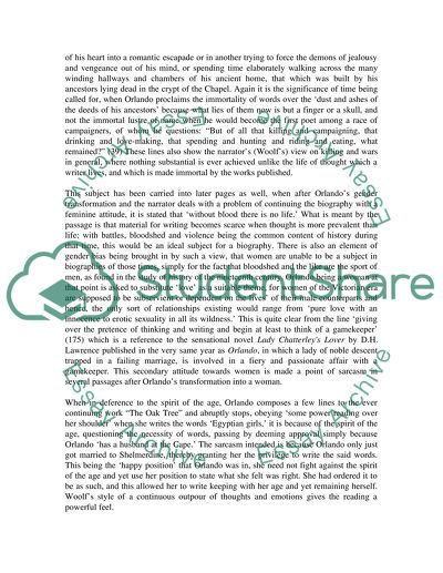 An Analysis of Orlando A Biography