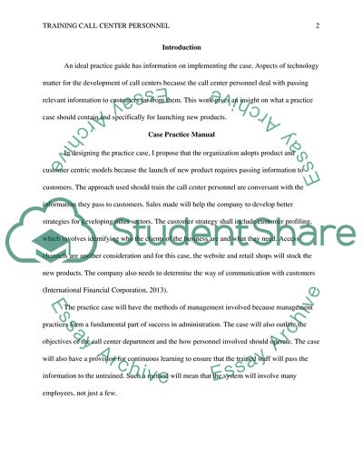 Training call center personnel