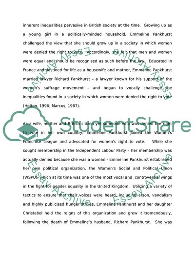 An Analysis of the Achievements and Significance of Emmeline Pankhurst