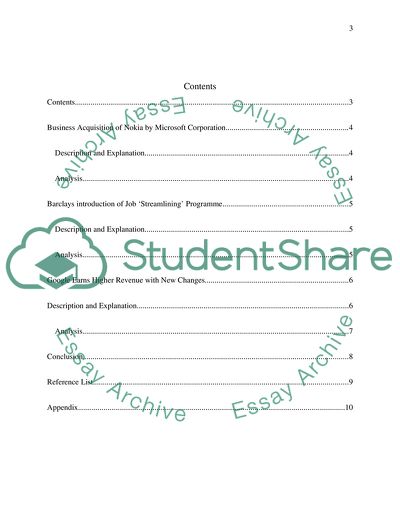 Business Acquisition of Nokia by Microsoft Corporation