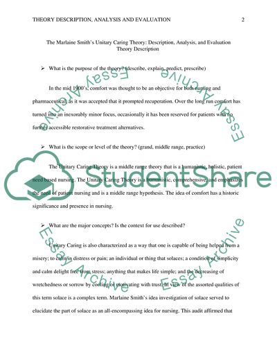 Marlaine Smiths Unitary Caring Theory