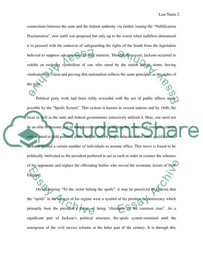 U.S. History : Jacksonian symbolism