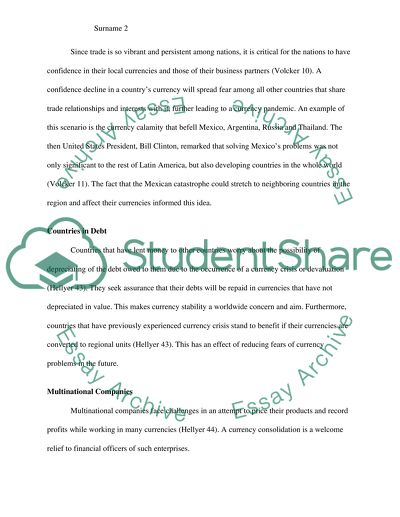 Are We Heading for a World Currency