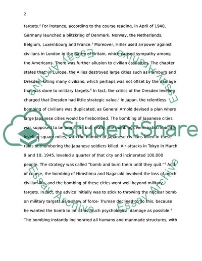 The Bombing of Civilians in Wartime