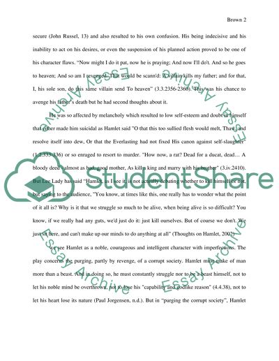 Nobility and Imperfections of a Hamlet