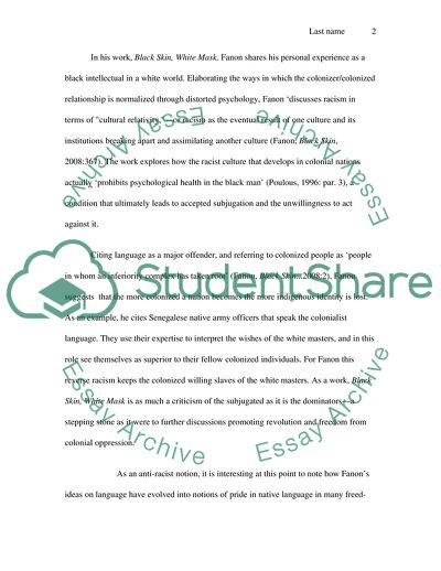 The Issue of Racism as the Part of the Larger Question of Colonialism