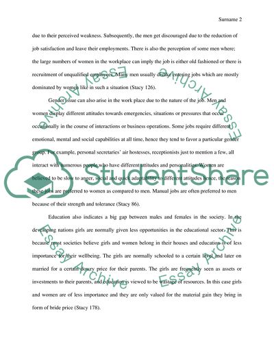 The Issue of Gender Inequities