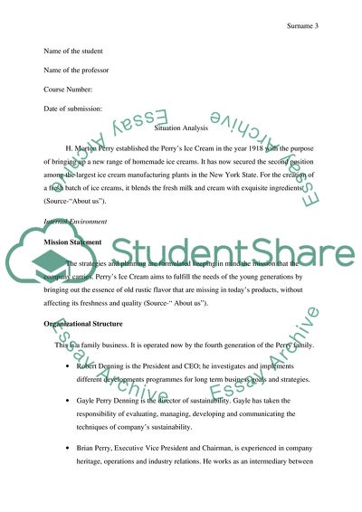 Marketing Plan: Perrys Ice Cream