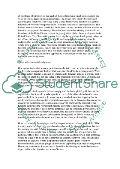 Global Diversity Management