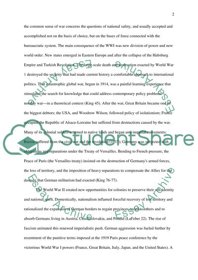 Newly Established Nations in World Wars