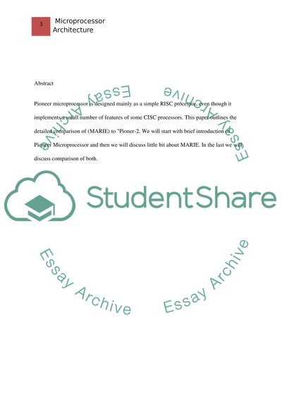 Microprocessor Architecture
