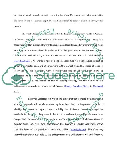 Marketing Strategies for a Newly Opened Delicatessen