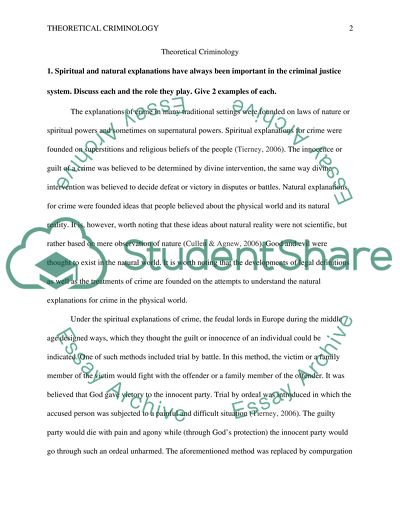 Some Issues of Theoretical Criminology