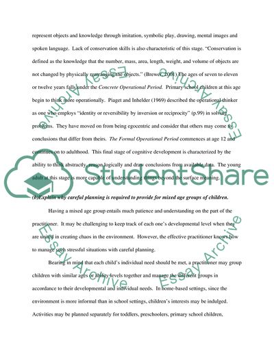 Childcare and Child Development in the Home Based Setting