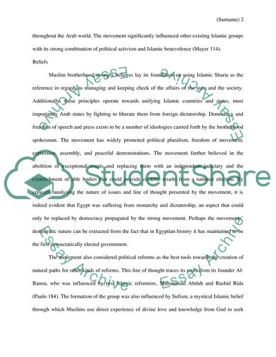 The Movement of Muslim Brotherhood