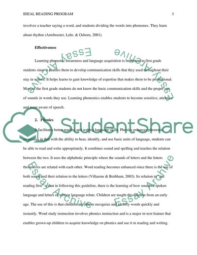 IDEAL READING PROGRAM