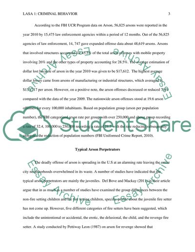 Arson Critical Analysis