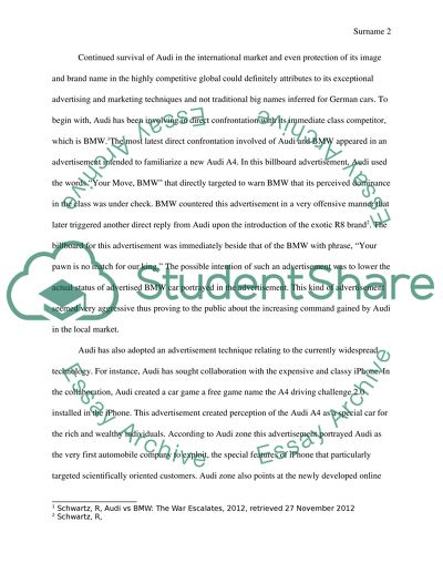 Advertising and Marketing of Audi