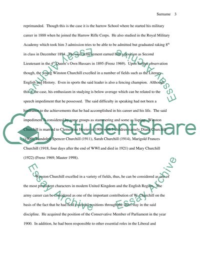 Research paper on winston churchill