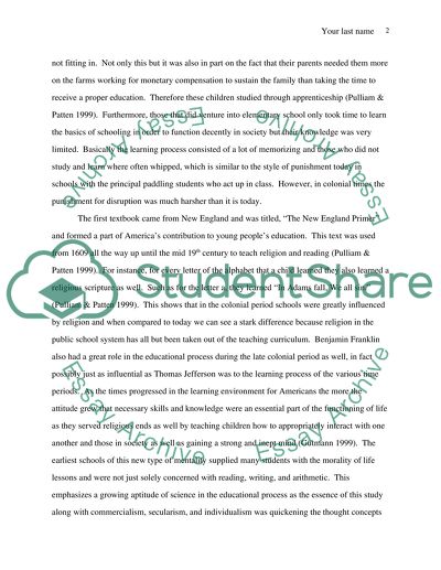 Purpose of Schooling from the Past to the Present