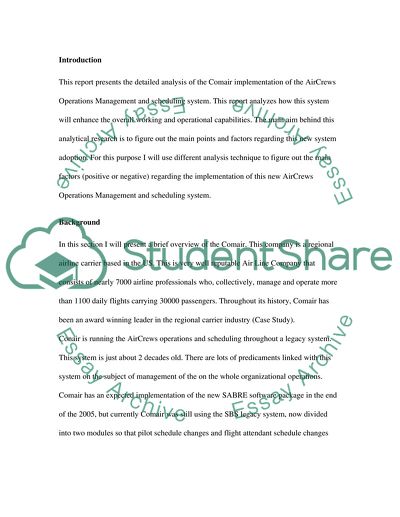 Comairs Information Systems and Information Technology