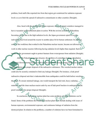 Fukushima Nuclear power in Japan