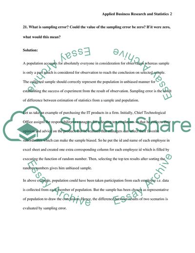 Applied Business Research and Statistics - Statistical Techniques in Business and Economics